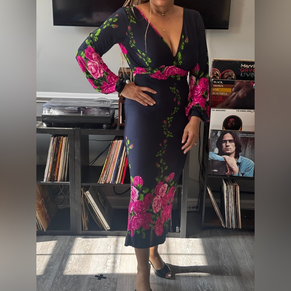 Enstyle Floral V line dress